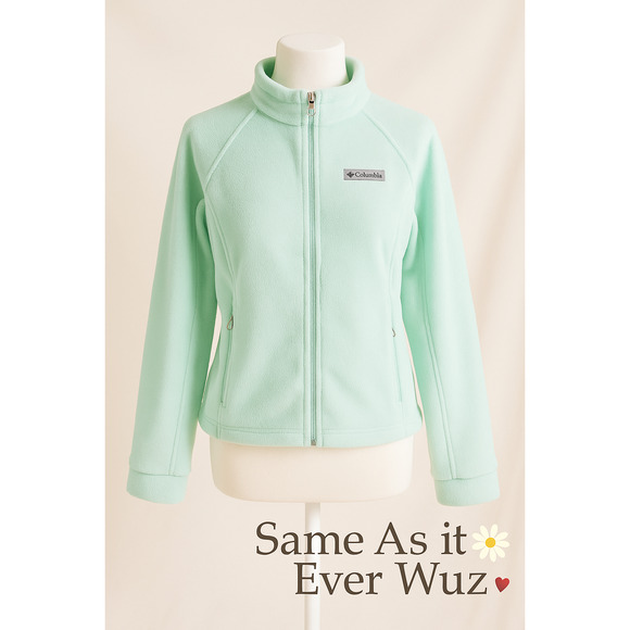 Columbia Youth XXS Mint Green Fleece Zip Jacket NWT Outdoor Hiking Winter Warm - Picture 1 of 13